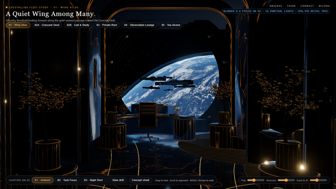 Room 01 — Crystalline Fleet Study